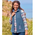 Gilet micropolaire sans manches brod�
