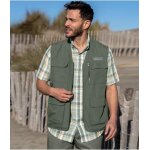 Gilet reporter sans manches multipoche