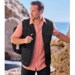 Gilet sans manches zipp� en jean�