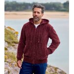 Gilet tricot � capuche maille chenille