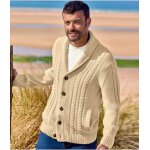 Gilet tricot torsadé col châle Gilet tricot torsadé col châle