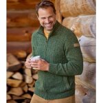 Gilet tricot zipp forest