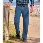 Jean regular cargo bleu�