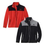 Lot de 2 gilets polaires zipps bicolore