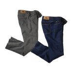 Lot de 2 jeans regular stretch confort