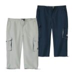 Lot de 2 pantacourts cargo microfibre top confort