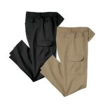 Lot de 2 pantalons 7 poches taille semi - �lastiqu�e