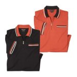 Lot de 2 polos col zipp�