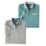 Lot de 2 polos col zipp�