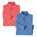 Lot de 2 sous - pulls col montant fronc�