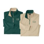 Lot de 2 sous - pulls col zipp outdoor