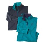 Lot de 2 sous - pulls col zipp outdoor