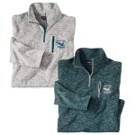 Lot de 2 sweats molleton chin colorado