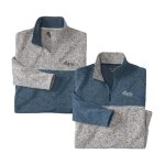 Lot de 2 sweats molleton chin�s sportwear�