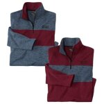 Lot de 2 sweats zipp�s en molleton chin�