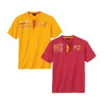 Lot de 2 tee - shirts col tunisien beach club