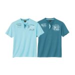 Lot de 2 tee - shirts col tunisiens calvi