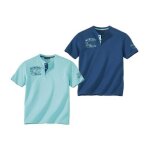 Lot de 2 tee - shirts col tunisien nautic
