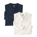 Lot de 2 tee - shirts  col tunisien outdoor