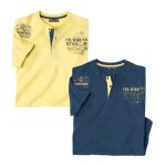 Lot de 2 tee - shirts col tunisien sun island