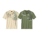 Lot de 2 tee - shirts col tunisien usa�