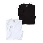 Lot de 2 tee - shirts mc col rond unis