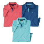 Lot de 3 polos casual summer