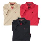 Lot de 3 polos coton casual