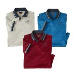 Lot de 3 polos effet flamm