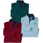 Lot de 3 pulls micropolaires col zipp�