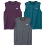 Lot de 3 tee - shirts chins sans manches