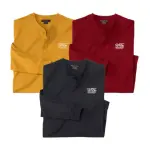 Lot de 3 tee - shirts col boutonn aventure