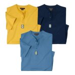Lot de 3 tee - shirts col boutonné cotons Lot de 3 tee - shirts col boutonné cotons