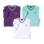 Lot de 3 tee - shirts col v surfer