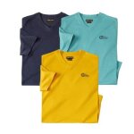 Lot de 3 tee - shirts col v unis