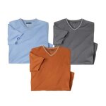 Lot de 3 tee - shirts col v unis