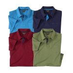 Lot de 4 polos jersey casual