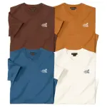Lot de 4 tee - shirts col v