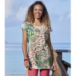 Maxi tee - shirt imprim� exotique