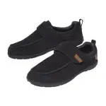 Mocassins en cro�te de cuir noir scratch�s