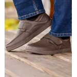 Mocassins crote de cuir patte scratche