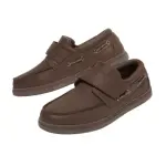 Mocassins scratch�s en cuir style bateau