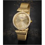 Montre bijou mtal dor et cristaux