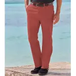 Pantalon chino regular stretch terracotta�