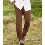 Pantalon chino stretch marron