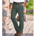 Pantalon chino stretch vert�