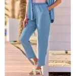 Pantalon fluide effet jean�