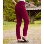 Pantalon tregging en velours stretch