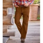 Pantalon velours cargo taille semi elastiqu�e�