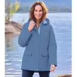 Parka � capuche multipoche bleue�